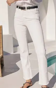 AYR The Pop Straight Leg Cropped Ankle Jeans Salt Water White Size 24 S Short