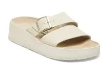 BIRKENSTOCK Almina Papillio Platform Sandals In Ecru Size 42