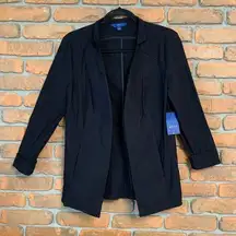 Apt 9 NWT Womens Fitted Open Front Long Sleeve Blazer Jacket Black Size Small