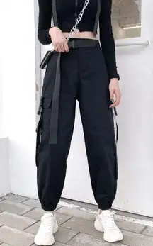 NEW High Waist Baggy Cargo Pants Multi
Pockets Hip Hop Joggers M