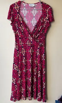 Leota Lula Jersey Printed Dress Size Large