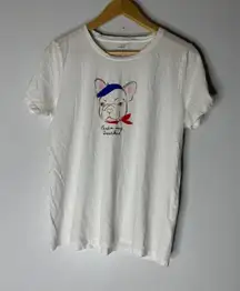 J.‎ Crew Factory Women's "Pardon My Frenchie" Collector’s T Shirt Large CP