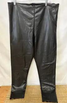 Joie LIMITED EDITION Faux Leather Contemporary Fit Leggings‎ JM1022CO Size XXL