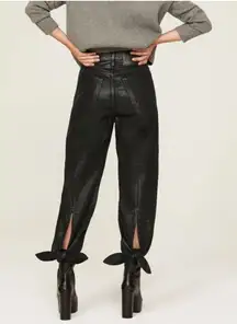 7 for all‎ Mankind ankle bow tie coated jeans women’s size 26 BIN T