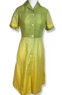 Vintage 1950s Tong Shin Ombré Shirtwaist Dress