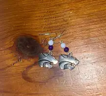Hand Made K-state Earrings 