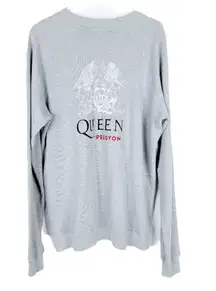 x Queen Graphic Pullover Sweatshirt Gray Crewneck Unisex Large L