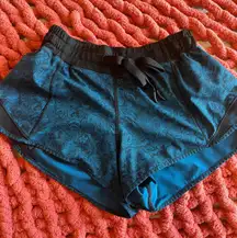 Blue and black pattern  shorts