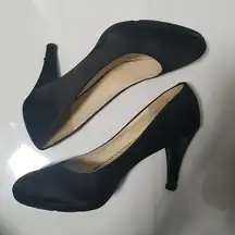 Sexy Black Satan high heels shoes