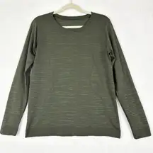 Lululemon Swiftly Relaxed Long Sleeve Size 6 Dark Olive Athletic Gym Workout