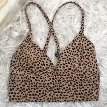 Animal Print Fashion V-Neck Bralette