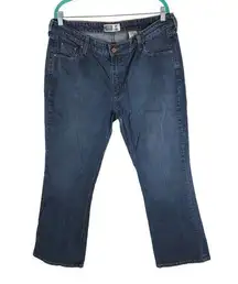 Levi Strauss Signature Womens Jeans Low Rise Boot Cut Dark Wash Stretch 18R