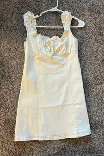 Urban Outfitters Cream Denim Dress