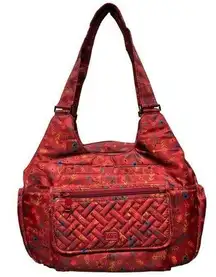 Lug Romper carry all travel bag printed in red size medium