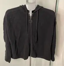 Sweaty Betty Women's S Moto Mesh Full Zip Athletic Work Out Hoodie Jacket Black‎