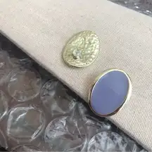 Vintage Enamel Pierced Earrings