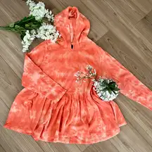 NEW Orange Waffle Babydoll Top