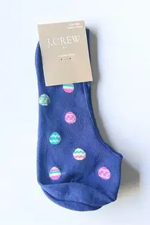 J.Crew Women's Multi-color Eggs Print Graphic Design 
No Show Ankle Socks  NWT