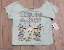 Brooks & Dunn Neon Moon Graphic T-Shirt XS Country Music Band Tee Top Western