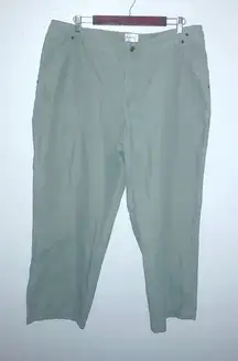 Fashion Bug 22W Cotton Tea Green Painter Pants Plus