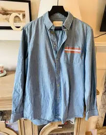 Solid & Striped Oversized Chambray Button Down Shirt Women’s Small
