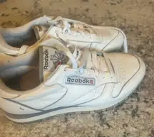 Reebok White Leather  Athletic Shoes Men’s Size 8/ Woman’s 9-9.5