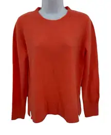 J. Crew Factory Women Crewneck Extra Yarn Pullover Sweater Sz S In Bright Coral