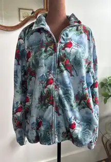 Vintage BonWorth Cardinal Fleece Jacket Winter Full Zip Blue LP‎ Large