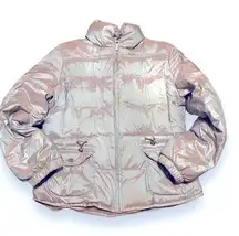 Calvin Klein High shine lightweight puffer jacket me size large