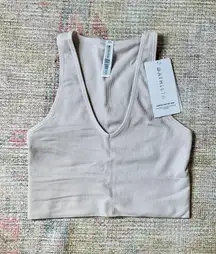 Athleta Rib Tank Top Aurora Seamless Crop