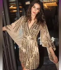 Mac Duggal 10036 Cape Sleeve Embellished Dress XS