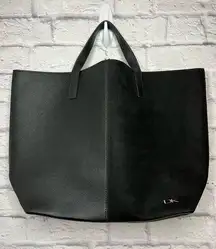 NWOT Donna Karan faux leather/suede black tote.