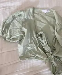 Light Green Tie Top