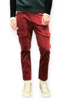 Shades of Grey by Micah Cohen | Size 0 | Brick Red Tapered Leg Cargo Pants