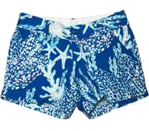 Lilly Pulitzer The Callahan Short Starfish Ocean Blue Pink 2