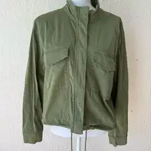 Sanctuary Army Green Armstrong Jacket Crop Utility Green Tea medium? Shacket