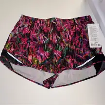 Lululemon Hotty Hot LR Short *Lined, 4"L Size 14 Tall Hyper Flow Pink HY…