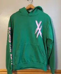 Machine Gun Kelly Hoodie XX Adult Small Official Tour Merch Green Pink Heavyweig