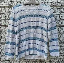 Vintage Alfred dunner oatmeal ocean waves knit sweater