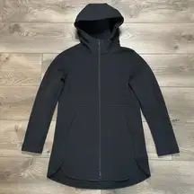 Lululemon Going Places Hooded Jacket Heathered Inkwell Black Size 6