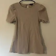 Cream Tan Chic Classy Top Small
