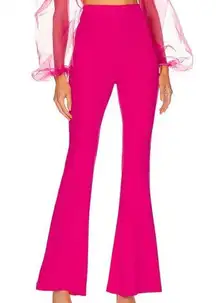 Nookie Illusion Flare Pant Barbie Pink SMALL Stretch High Rise Slimming Neon NEW