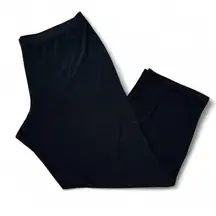 Susan Graver Essentials Black Jersey Knit Straight Leg Pants Plus Size 2X