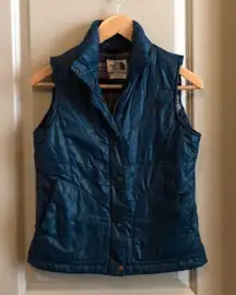 Teal And Plaid Northface Vest