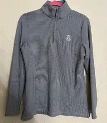 PETER MILLAR Vista Stripe Women's Golf Quarter Zip with embroidered logo size M