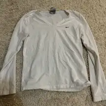 Nike v neck long sleeve shirt Medium