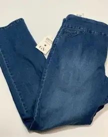 Gloria Vanderbilt Slim Leg Slimming Panel Amanda Pull On Jeans Blue Size 18 NWT