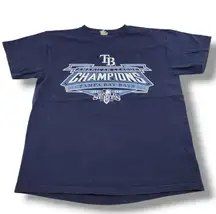 Tampa Bay Rays Shirt Size Medium 2008 MLB American League Champions Graphic Tee Unisex T-shirt