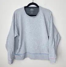 Bombas Size XXL Gray Pullover Sweatshirt Crew Neck‎ Pockets Contrast Stitching