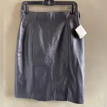 NWT vintage Lord & Taylor 100% leather skirt Size 12